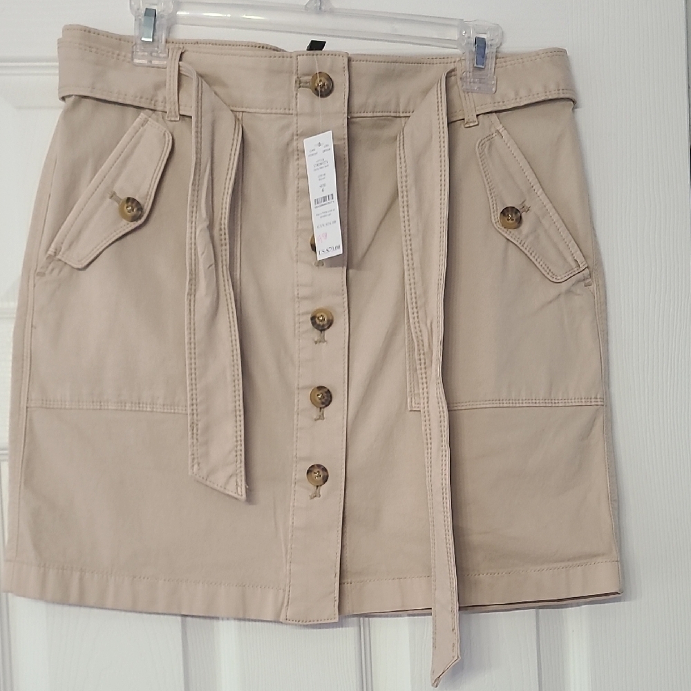 White House Black Market Tan Pencil Mini Skirt
